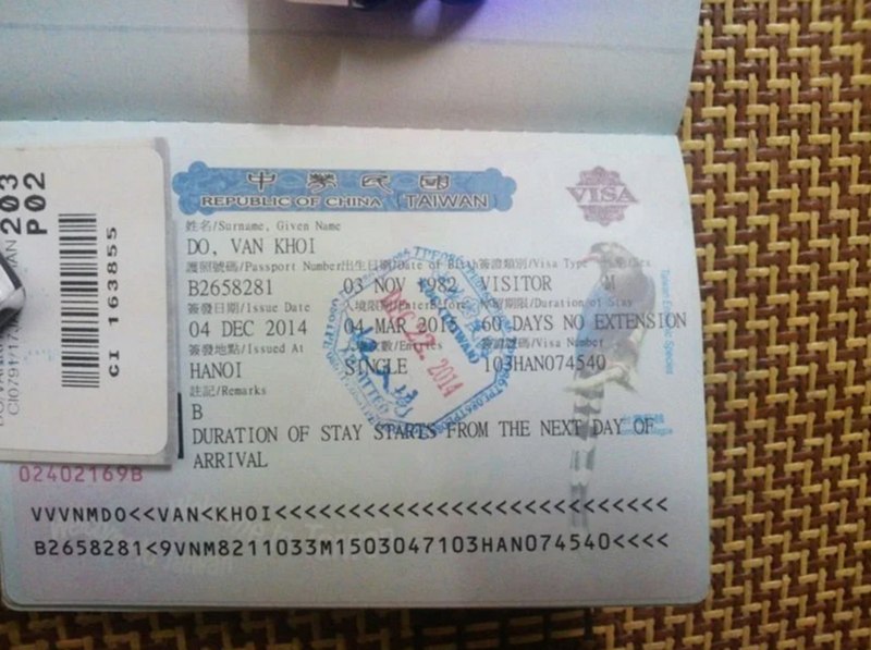 Hồ sơ xin visa Đài Loan gồm những gì?